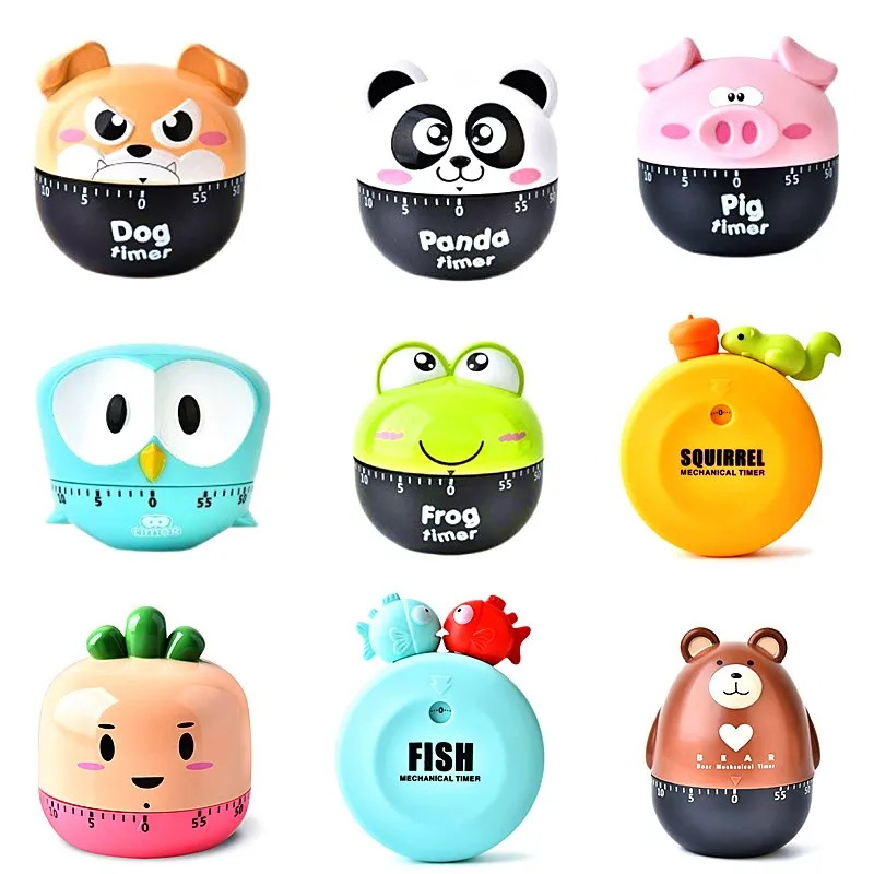 Mechaniczny minutnik kuchenny 60 w kształcie zwierzaków